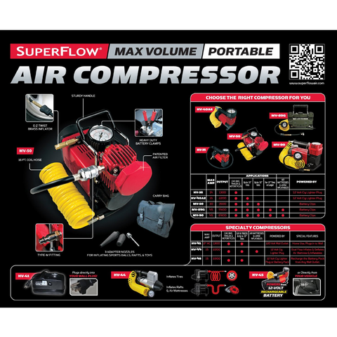Q Industries MV50 SuperFlow High-Volume 12-Volt Air Compressor